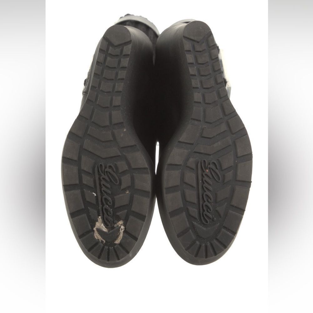 Gucci Black Wedge Boots with Knit Design - Picture 6 of 9